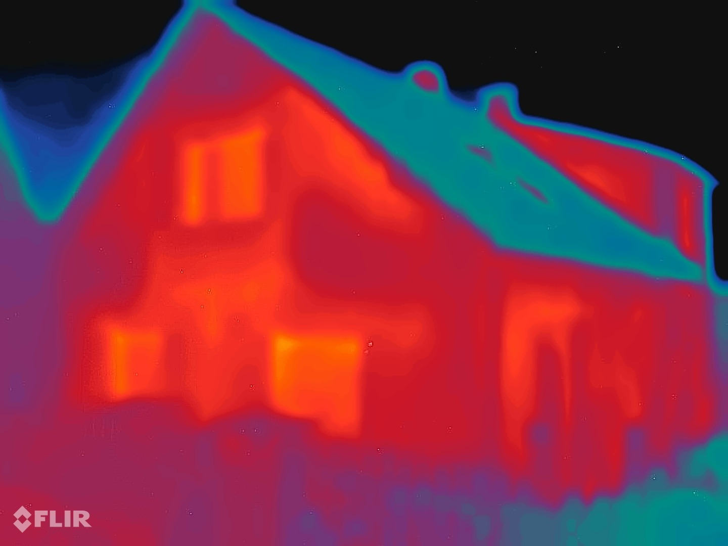 Termogram elewacji przed nałożeniem powłoki